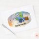 World Traveler, design 2 Ovalt Klistermärke (Envelope)