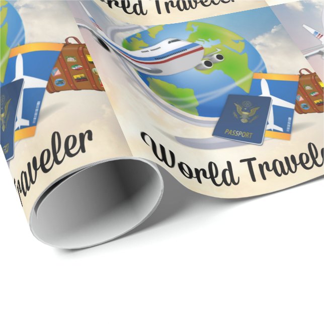 World Traveler, Design 2 Presentpapper (Rullad Hörn)