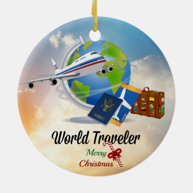 World Traveler, God jul Julgransprydnad Keramik (Baksidan)