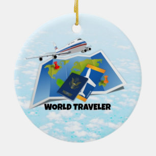 World Traveler Julgransprydnad Keramik