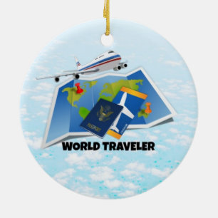 World Traveler Julgransprydnad Keramik