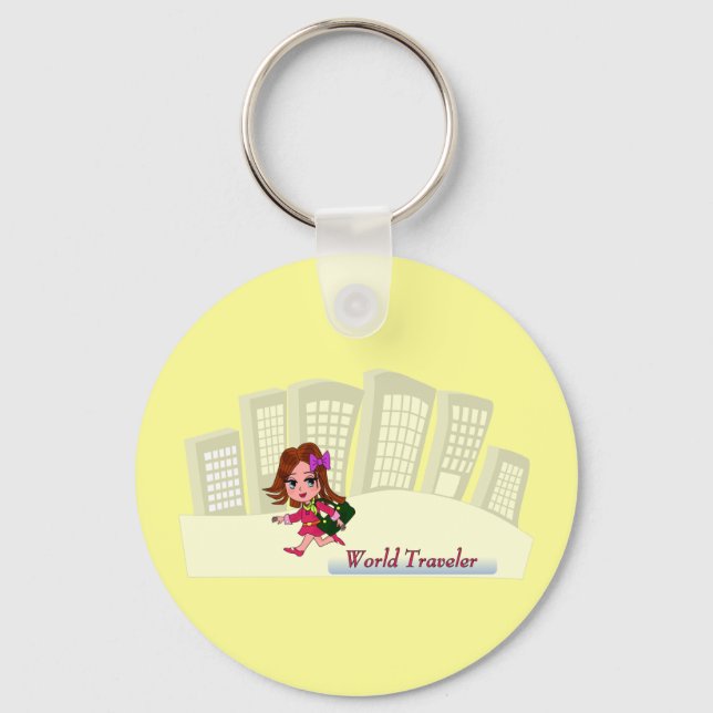 World Traveler Keychain Nyckelring (Framsida)
