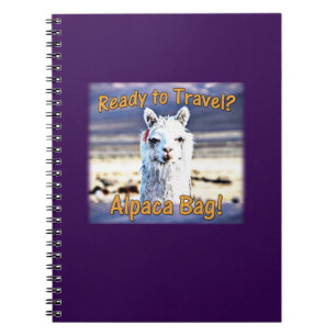 World Traveler - Lustigt Alpaca Bag Anteckningsbok