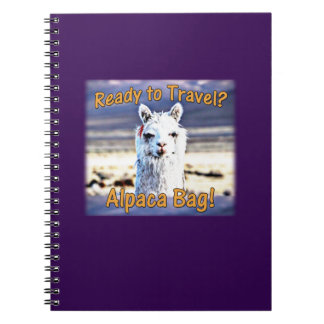 World Traveler - Lustigt Alpaca Bag Anteckningsbok