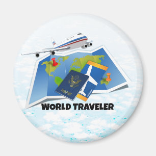 World Traveler Magnet