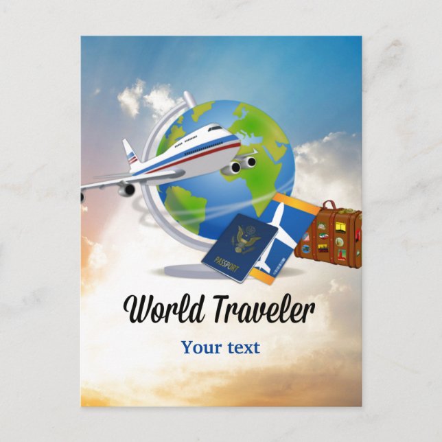 World Traveler MMPLATE Vykort (Framsida)