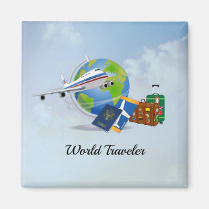 World Traveler, packad och redo att åka Magnet