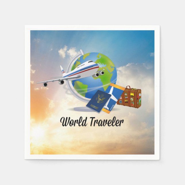 World Traveler, packad och redo att åka Pappersservett (Framsidan)