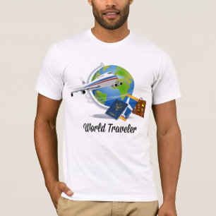 World Traveler, packad och redo att åka. T Shirt