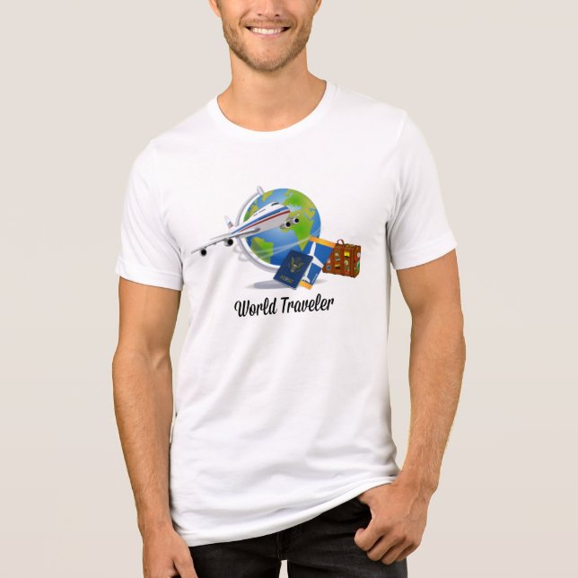 World Traveler, Packed and Redo to Go T Shirt (Framsida)