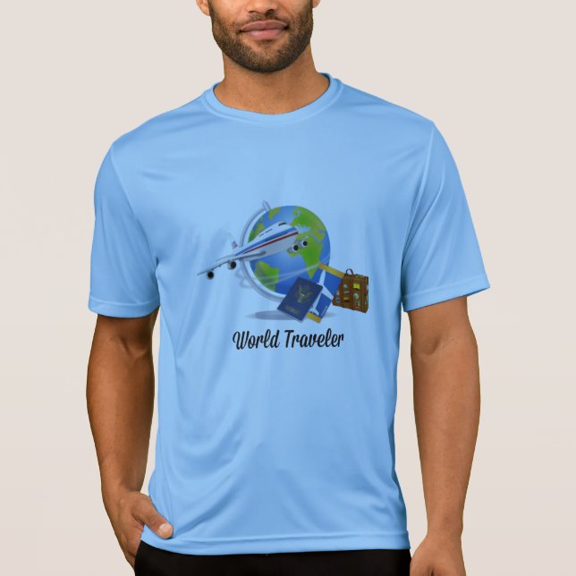 World Traveler, Packed and Redo to Go T Shirt (Framsida)