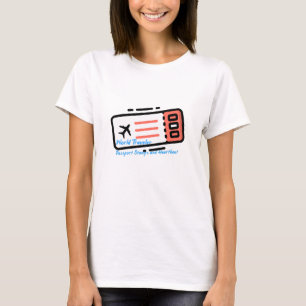 World Traveler: Passport Frimärke och Heartbeats T Shirt
