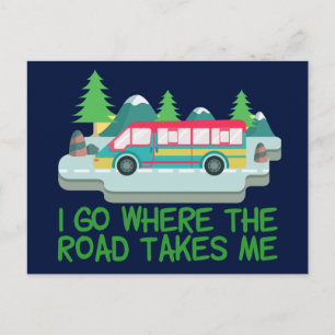 World Traveler RV Camper Road Resa Vacation Vykort