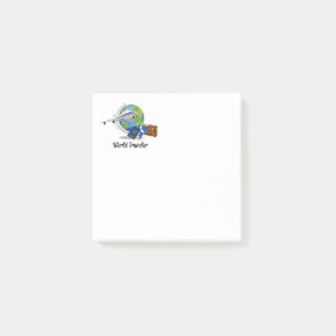 World Traveler. Syfte, biljett och pass. Post-it Block
