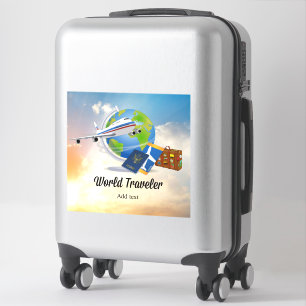 World Traveler Template, Add text, Klistermärken