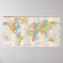 World Traveler Time Zones of Europe and Afrika Poster