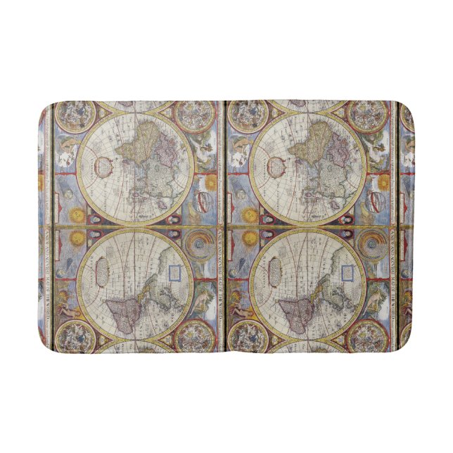 World Traveler Vintage Karta Thunder_Cove Badrumsmatta (Framsidan)