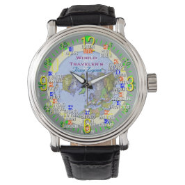 World Traveler's Time Zones Armbandsur