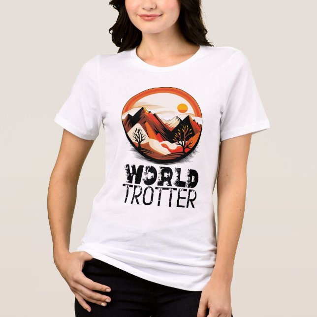 World Trotter - Aventura en el Horizonte T Shirt (Framsida)