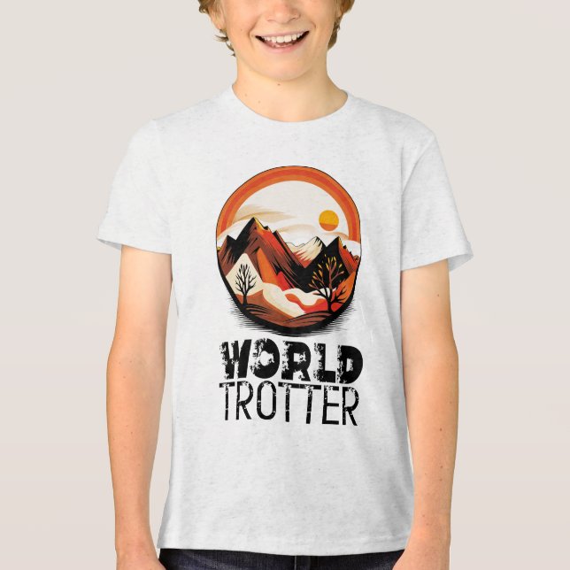 World Trotter - Aventura en el Horizonte T Shirt (Framsida)