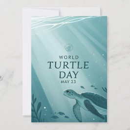 World Turtle Day Underwater Sea Turtle Art Julkort