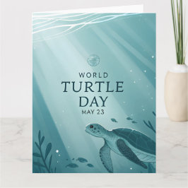 World Turtle Day Underwater Sea Turtle Art Kort