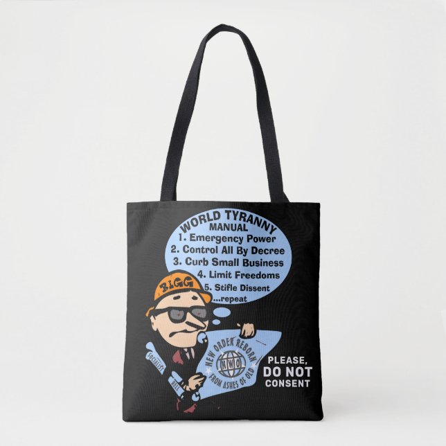 World Tyranny (svart) Tote Tygkasse (Framsida)