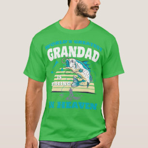 World Underbarare Grandad Fishin in Heaven Family  T Shirt