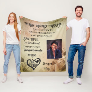 World Underbarare Grandma Fleece Blanket