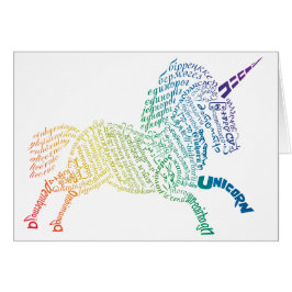 World Unicorn Card - Bright Rainbow OBS Kort