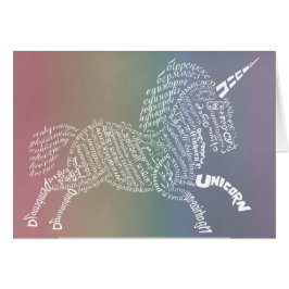 World Unicorn Card - Rainbow Background OBS Kort