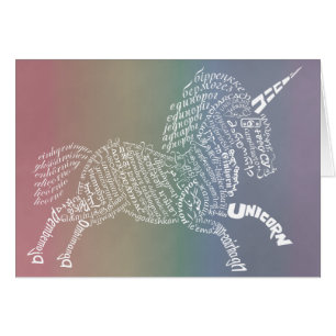 World Unicorn Card - Rainbow Background OBS Kort