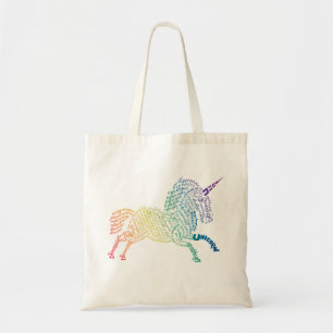 World Unicorn Tote Bag - Bright Rainbow Tygkasse