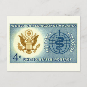 World United Against Malaria Vintage Vykort