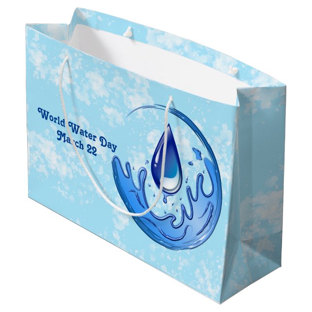 World Vatten Day Spara Vatten Spara Earth (Baksidan Vinklad)