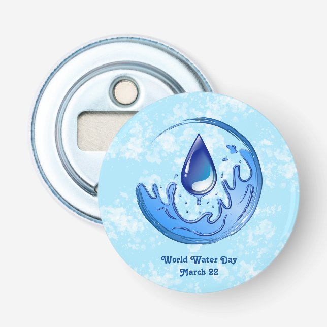 World Vatten Day Spara Vatten Spara Earth Flasköppnare (Framsidan)