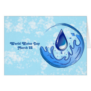 World Vatten Day Spara Vatten Spara Earth Hälsningskort