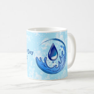 World Vatten Day Spara Vatten Spara Earth Kaffemugg