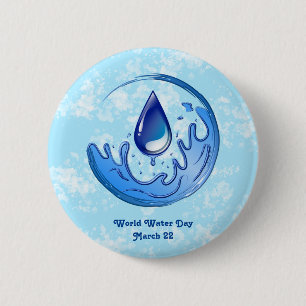 World Vatten Day Spara Vatten Spara Earth Knapp