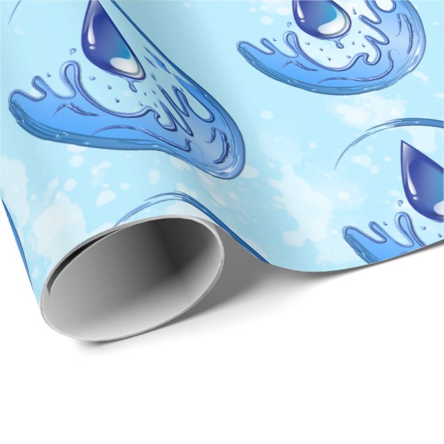 World Vatten Day Spara Vatten Spara Earth Presentpapper (Rullad Hörn)