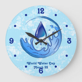 World Vatten Day Spara Vatten Spara Earth Stor Klocka