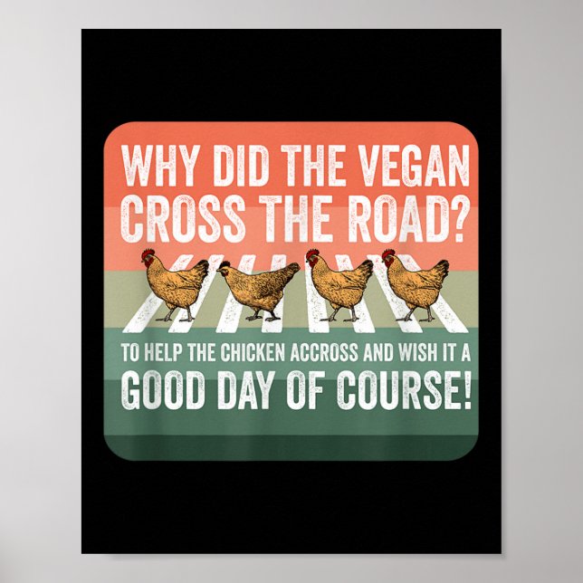 World Vegan Day Chicken Vegetable Plant i Ea Poster (Framsidan)