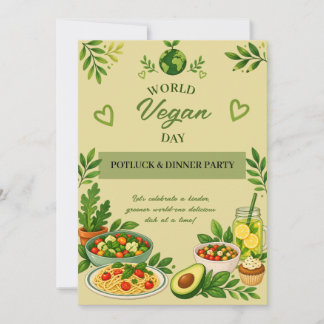 World Vegan Day Potluck Middagsfest Inbjudan