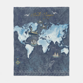 World Voyages Karta Fleece Blanket