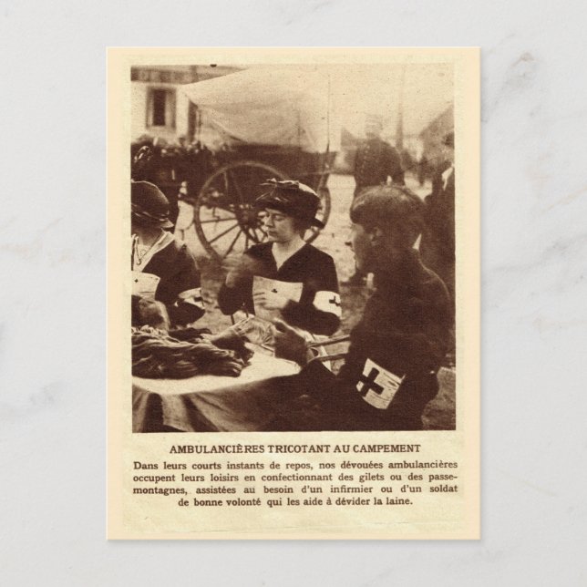 World War I, Knitting for the soldiers Vykort (Framsida)