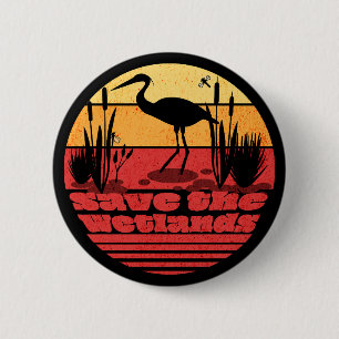 World Wetlands Day Retro Sunset Knapp