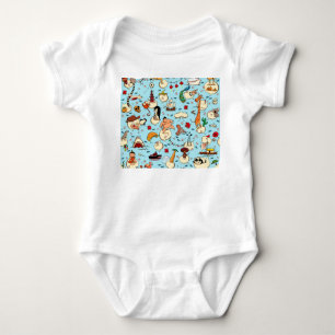World Wonders: Colorful Blue Mönster. T Shirt