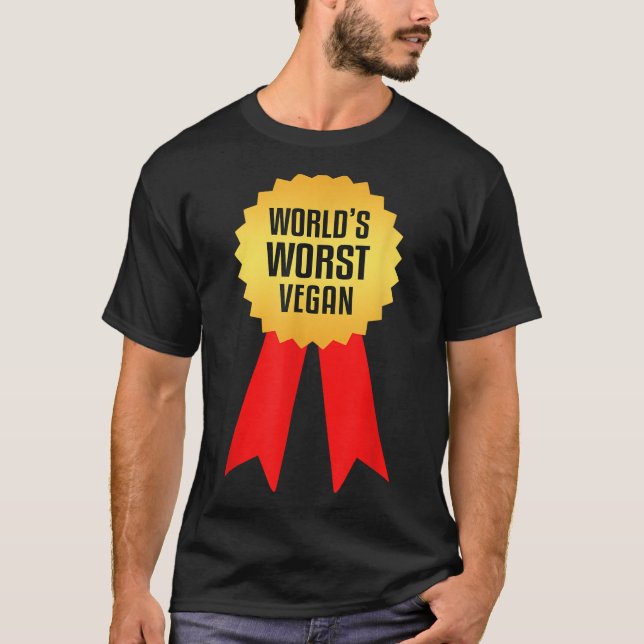 World Worst Vegan T Shirt (Framsida)