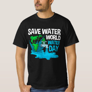 World WWare vid Spara Vatten-dagen i internationel T Shirt