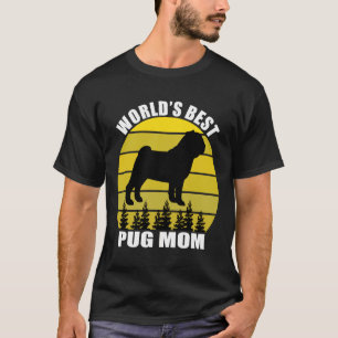 World&x27;s Best Pug Mamma, Retro Sol T Shirt Clas